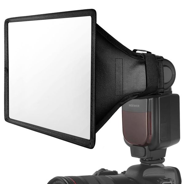 NEEWER Flash Diffuser Light Softbox 9" x 7", Universal, zusammenklappbar mit Aufbewahrungstasche Kompatibel mit Canon Nikon Sony Godox Yongnuo NEEWER speedlight