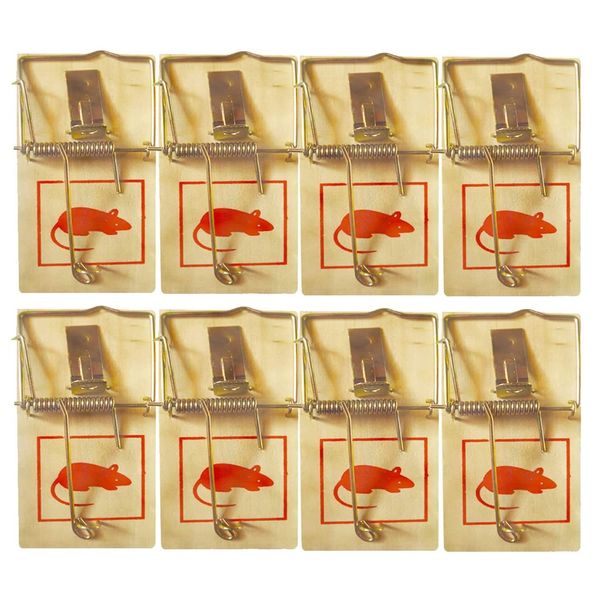 FERRIS | 8pk Wooden Mouse Traps for Indoors, Quick and Effective Rodent Control | Strong Traditional Little Nipper Mouse Traps | Durable & Reusable Traps for Protecting Areas in Your Home and Office