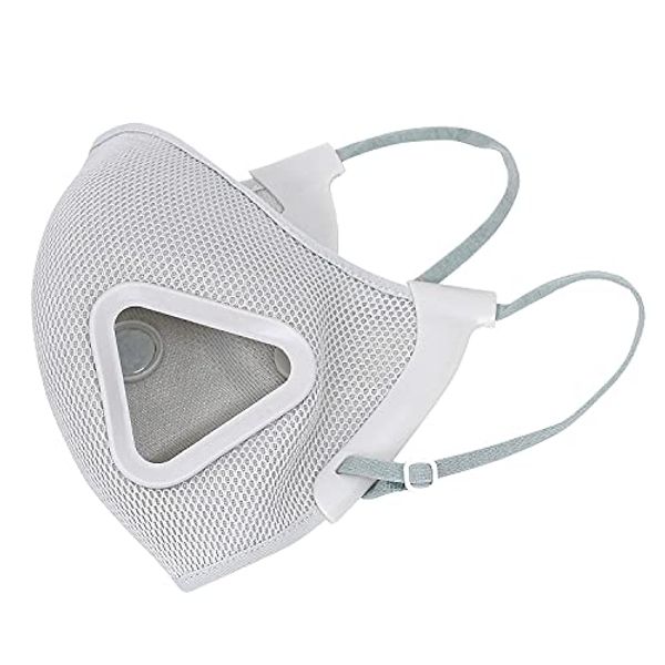 Np Mask Body with Electric Fan, Sports, Exercise, Easy to Breathe Cool, Air Conditioning, Simple, Pollen Compatible, Highly Functional, Breathable, House Dust Mask (Gray)