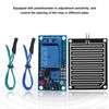 Rain Water Sensor Module, Raindrops Sensor, Raindrops Sensor, 12V Rain Water Raindrops Detection Sensor Module Relay Control Module with Relay module and 20cm cable