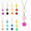 bluebubble OMBRE Rose Bud Wedding Flower Necklace on Gift Card (Statement - Black, White & Ruby Red)