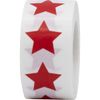 Red Star Shape Stickers 0.75 Inch 500 Adhesive Labels