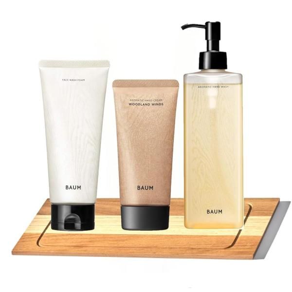 Baum (Morinozai) Bonus Trial Set Foam Hand Wash Hand Cream (not for sale wooden tray)