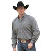 Cinch Men's Classic Fit Long Sleeve Button One Open Pocket Solid Basic Shirt, Grey, Large