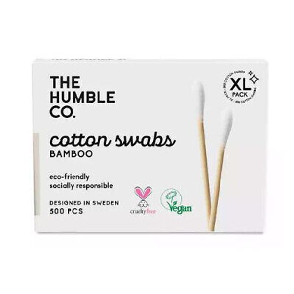 Cotton Swabs White  500 Counts By The Humble Co