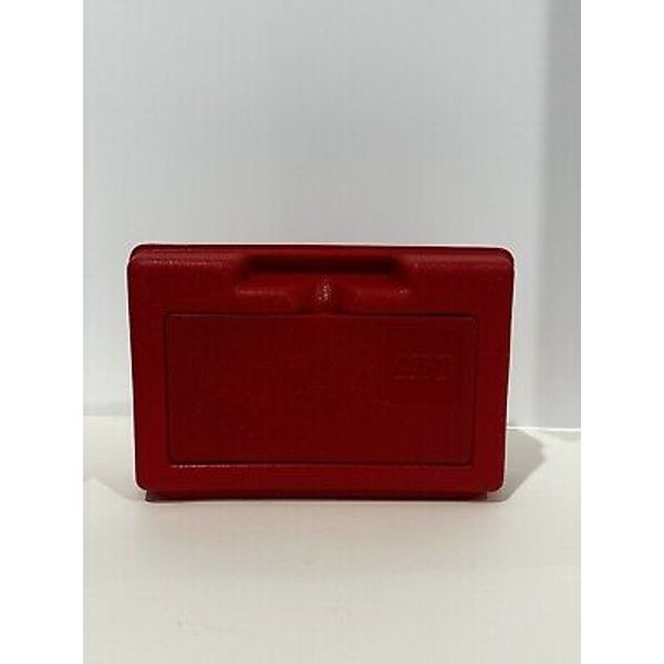 Vintage 1982 Small Red LEGO Plastic Storage Box Carrying Case 11"x7"x3.5”