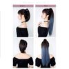 TefuRe M056 Hair Extensions, Quick Detach, Ponytail, Wig, Straight dark brown x gray,