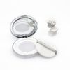 Itisyou Cosmetic Case, Powder Case, Makeup Container, Makeup Subdivision, Portable, Sponge Puff, Cosmetic Refill Container, Makeup Sponge Case, Powder Container, Silver