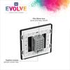 BG Electrical Evolve Single Dimmer Switch, 2-Way Push On/Off