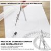 Zonon 12 Set Student Protractor and Compass Set, Student Geometry Math Set, Compass for Geometry and 180 Degree Math Protractor for Drawing Measuring School Office