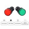 uxcell 6Pcs Red Green Indicator Light AC/DC 24V, 22mm Panel Mount, for Electrical Control Panel, HVAC, DIY Projects