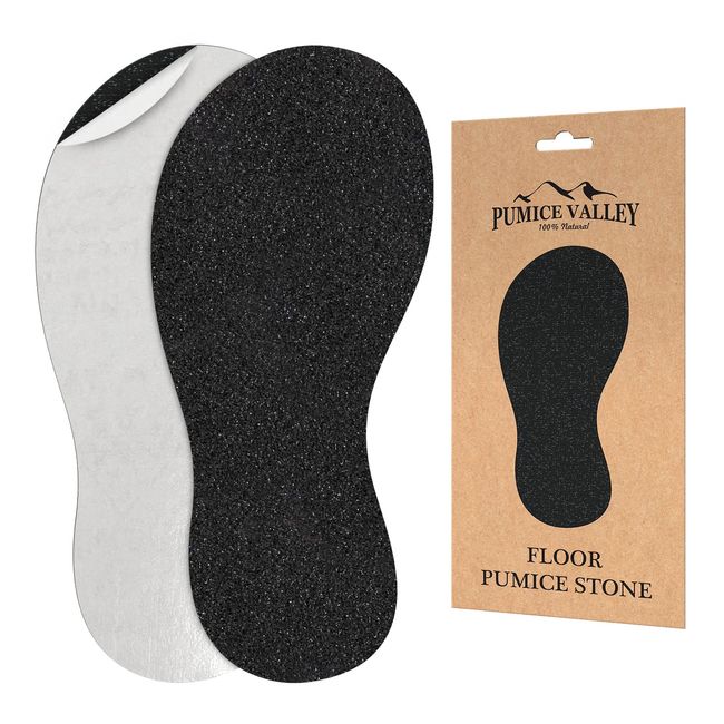 Shower Foot Scrubber Mat With Natural Pumice Stone, Anti Slip