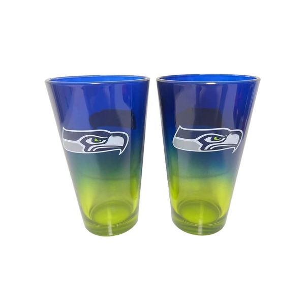 Seattle Seahawks NFL Pint Glasses Set of 2 475 ml