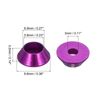 M3 Cone Cup Washers,Anodized Aluminum Gaskets for Screw RC,20PCS(Purple)