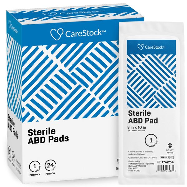 CareStock Sterile Abdominal Pads (Pack of 24)