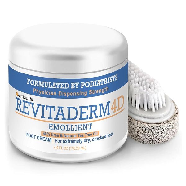 activelife - Revitaderm 4D Urea Foot Cream, Free Pumice Stone Included, 4oz