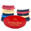 360 Wave Brush, Build Deeper Waves, Soft & Hard Boar Bristle Curved Brushes (Medium-Hard, Red)