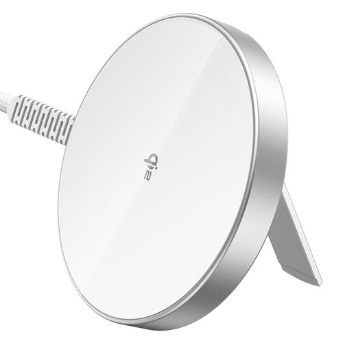 ESR for Magsafe Charger with Kickstand, 15W Wireless Charger, Qi2 Magsafe Charger for iPhone 16/15/14/13/12, AirPods 4/3/Pro/Pro 2,Galaxy S25,Strong Magnetic Charging Pad with Type-C Cable,White