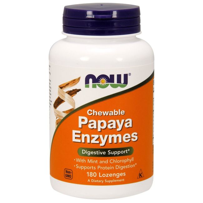 NOW Foods Papaya Enzyme, 180 Lozenges