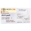 Delfanti • COLLAGEN 24K • Anti-Aging DUO pack • Day Cream jar PLUS Night Cream jar• Face and Neck Moisturizers with pure Hyaluronic Acid • Made in Italy