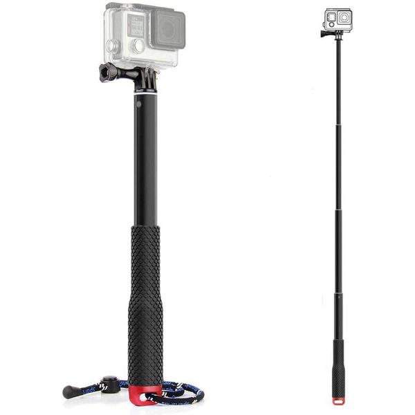 TEKCAM Aluminium Teleskop Handheld Selfie Stick Pole Kompatibel mit Gopro Hero 12 11 10 9 8 7 6 AKASO WOLFANG Apexcam Jadfezy APEMAN wasserdichte Action Kamera Selfie Stick Einstellbare 11.8-37''