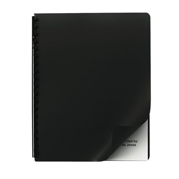 GBC Binding Presentation Covers, 8-3/4" x 11-1/4", Black, 25 Pack (25703)