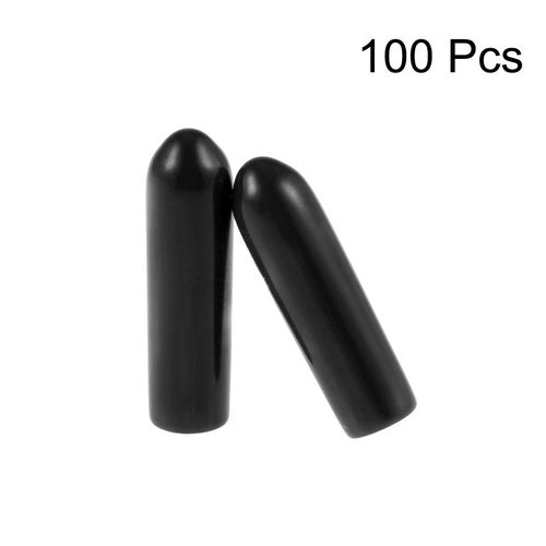 uxcell Screw Protector 3.0mm Round End Cap Cover Tube Cap Black 100pcs