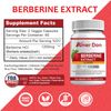 Berberine HCL 1200mg per Serving 120 Capsules Per Servings Total High Absorption