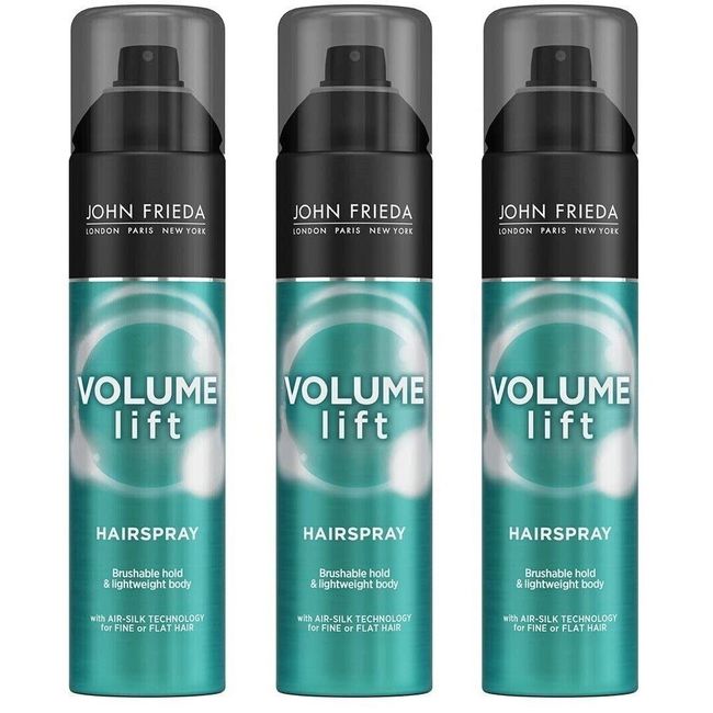 *PACK OF 3* John Frieda VOLUME LIFT HAIR SPRAY for Fine or Flat Hair 10 oz 283 g