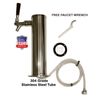 Single Tap Draft Beer Tower - Stainless Steel D4743ST-