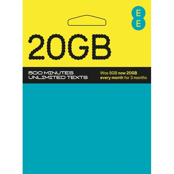 SIM CARD, 3 IN 1 SIM, PAYG, EE
