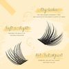 Individual Lashes 144 Cluster Lashes QUEWEL DIY Eyelash Extensions Kit, Clusters Eyelash Applicator, Cluster Lashes Bond and Seal Super Hold, Clusters Lash Glue Remover Easy to Remove(QU-H-DH-02)