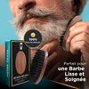 Anti-Static Beard Smoothing Brush, Boar Bristles, Compact Design
