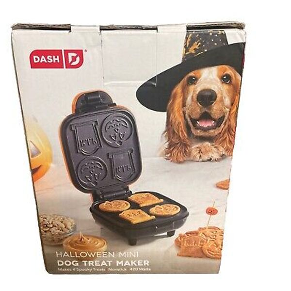 Dash Halloween Mini Dog Treat Snack Maker Nonstick Puppy Pet Pumpkin Tombstone