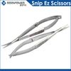 2 Pcs Snip-Eze Easy-Squeeze Scissors Sewing Embroidery Straight Curved 4.75'' 