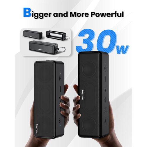 Raymate Bluetooth Speakers, HiFi Stereo Sound with DSP, 30W IPX7 Waterproof Speaker Wireless Bluetooth-V5.0, 1000mins Playtime, Portable Speaker for Home, Outdoor, Party