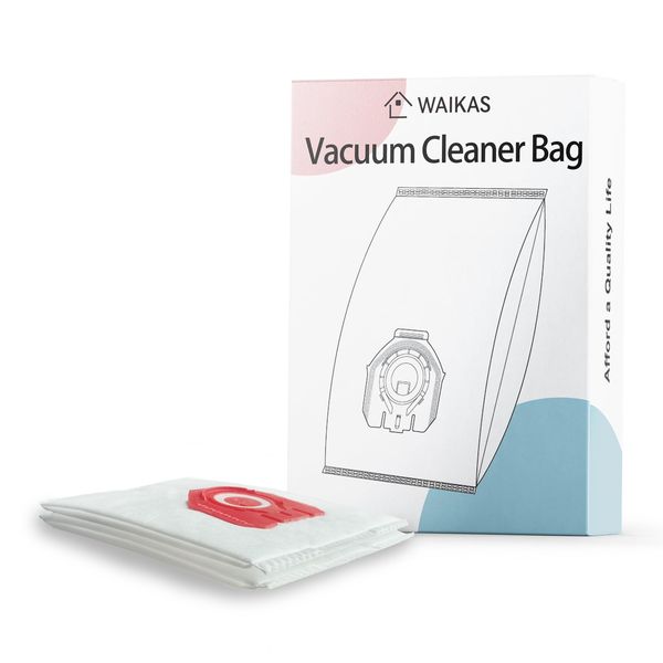 WAIKAS Vacuum Bags Compatible with Miele Vacuum Cleaner, Pack of 2 Hyclean 3d Efficiency Dust Bag, Compatible Replacement for all Miele FJM/GN Vacuum Cleaner Classic C1,Complete C1/C2/C3