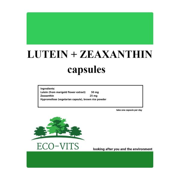 Lutein 50mg + ZEAXANTHIN 25mg (365 caps) Macular Health Sharp Vision