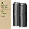 Signature Packaging - Ripple Coffee Cup Lids - 8oz (236ml) - 100 Pack - Black