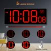 Digital Wall Clock with Seconds for Gym Remote Countdown Timer Large LED Display