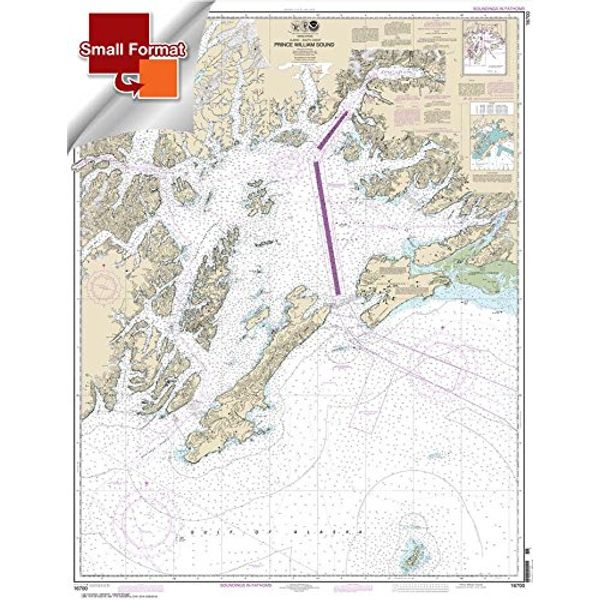 NOAA Chart 16700: Prince William Sound 21.00 x 27.02 (Small Format Waterproof)