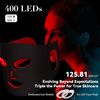 LED Face Mask Light Therapy, 4 Modes Portable Red Light Therapy for Face