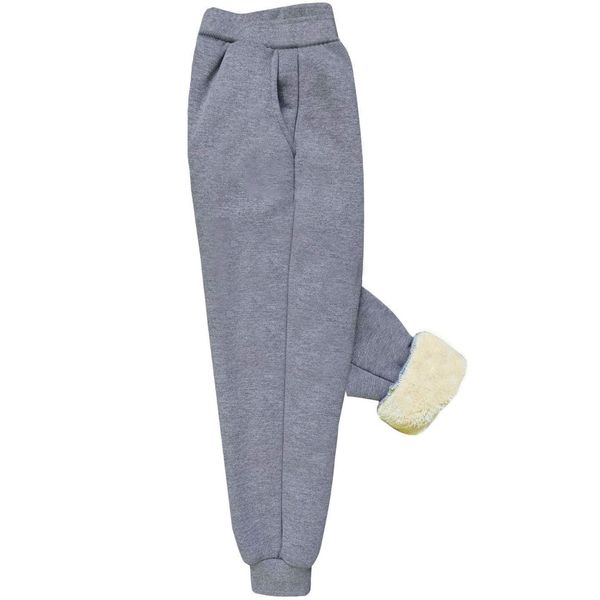 AMEBELLE Boys Girls' Winter Warm Jogger Pant Fleece Lined Elastic Waist Sweatpants(0339-LightGrey01X1-5/6Y)