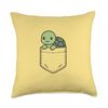 Funny Pet Turtle Pocket Pal Cute Turtle Reptile Pet Throw Pillow