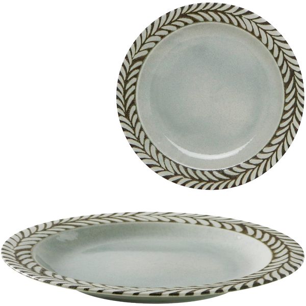 Mino Pottery Mino Ware Gran 235 Plate, Gray