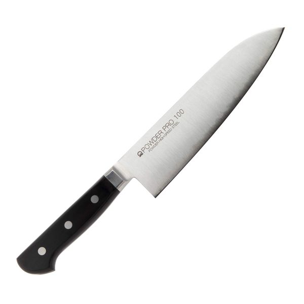 Endoshoji APU03016 Professional Powder Pro 100 Santoku Knife, 6.5 inches (16.5 cm), Powder High Speed Tri-Layer Steel, Made in Japan