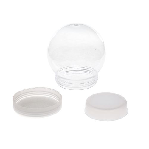 Creative Hobbies 4 Inch (100mm) DIY Snow Globe Water Globe - Clear Plastic with Screw Off Cap | Perfect for DIY Crafts and Customization
