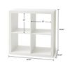 Better Homes & Gardens 4 Cube Storage Organizer, White Texture