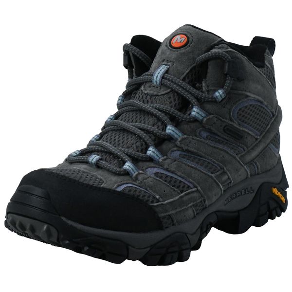 Merrell Women's Moab 2 Mid Waterproof Hiking Boot, Granite, 7 M US