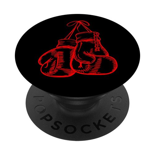 Retro Love Red Boxing Gloves Gifts Boxer Gift PopSockets PopGrip: Swappable Grip for Phones & Tablets